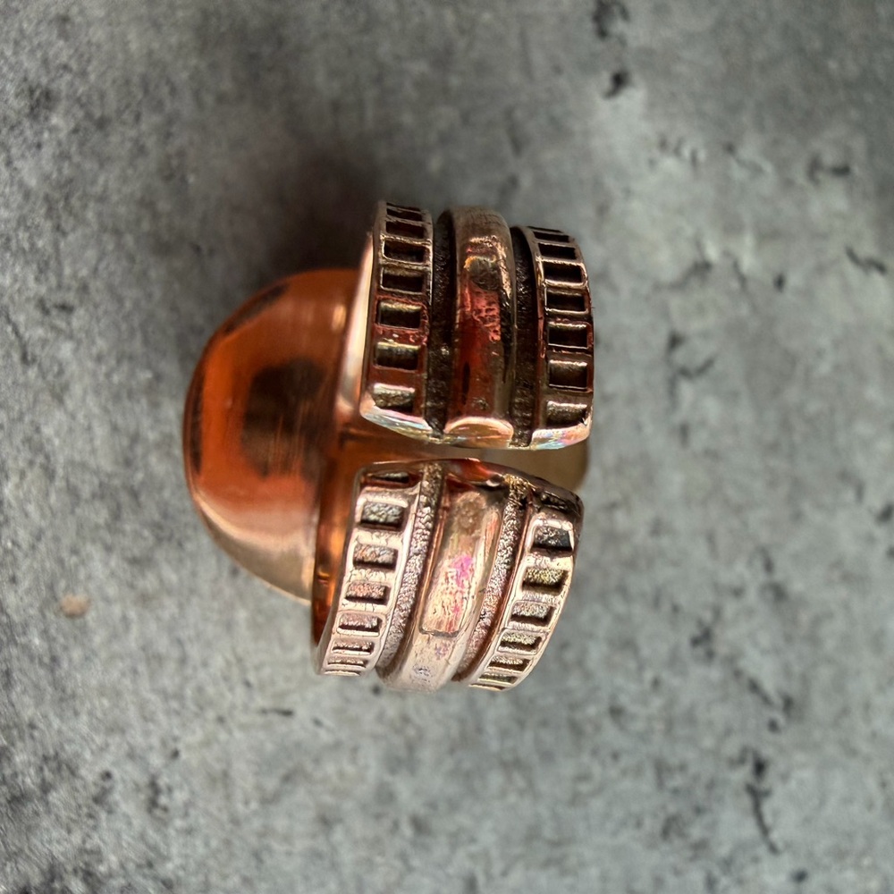 Copper and Turquoise Ring - Sz 8 - Picture 4 of 5